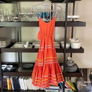 Forever Unique Orange backless Dress
